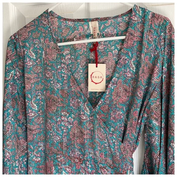 RAGA DRESS KASSIE WRAP DRESS KIMONO SIZE M - Picture 6 of 12